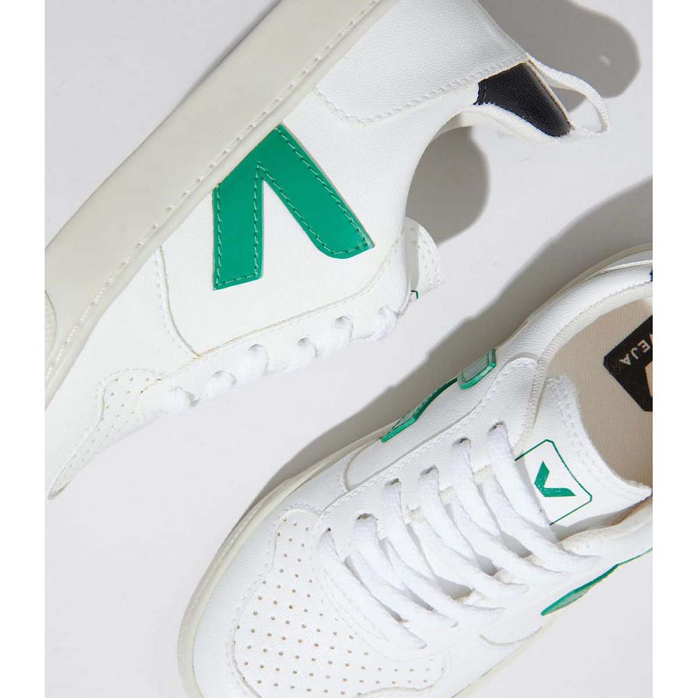 Veja V-10 LACE CWL Schoenen Kinderen White/Green | BE 788TCE